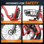 MOONCOOL 1100W Electric Fat Trike with Battery