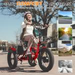MOONCOOL 1100W Electric Fat Trike with Battery