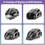 ROCKBROS Adjustable Bike Helmet with Magnetic Visor