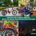 MOONCOOL 1100W Electric Fat Trike with Battery