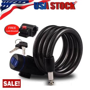 Heavy Duty Bicycle Lock with Key Security Chain