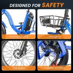 NAIZEA Electric Fat Tire Tricycle with Battery