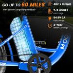NAIZEA Electric Fat Tire Tricycle with Battery