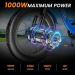 NAIZEA Electric Fat Tire Tricycle with Battery