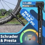 Mini Bicycle Pump for Presta and Schrader Valves