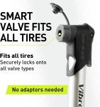 Compact Bike Pump for Presta & Schrader Valves