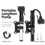 West Biking Portable Aluminum Bike Air Pump