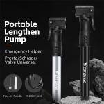 West Biking Portable Aluminum Bike Air Pump