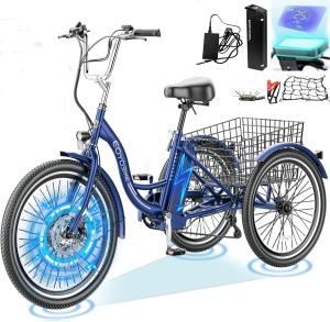H&ZT 700W Adult Electric Tricycle - 26" Wheel
