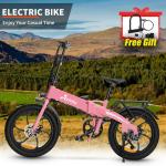 Pink 850W Folding Electric Bike for Adults