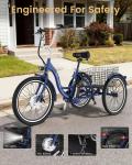 H&ZT 700W Adult Electric Tricycle - 26" Wheel