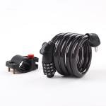 Combination Bike Lock Cable Chain - Black 5 Digits
