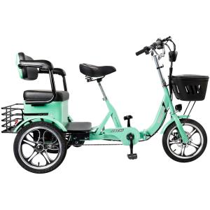 400W 48V Electric Folding Tricycle with Rear Seat