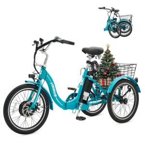 VIRIBUS 20" Folding Electric Trike with Removable Battery