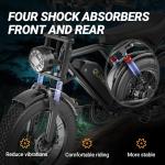 20” Full Suspension Electric Bike with Removable Battery