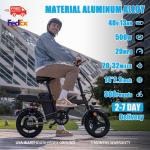 ASKGO 1000W Folding Electric Bike 25MPH 14