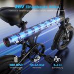 Foldable Electric Bike Peak 500W, 25MPH, 25Miles