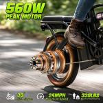 560W Adult Folding Electric Bike - 24 MPH
