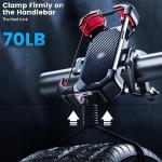 Motorcycle Phone Mount with Auto Lock and Anti-Shake