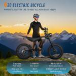 3000W Off-Road E-Mountain Bike 20" 37MPH