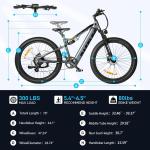 27.5" 1000W Electric Mountain Bike 35mph