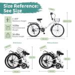 Avasta 24" Folding Bike with 7-Speed Gear