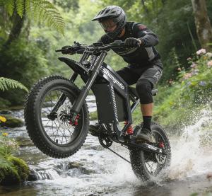 Powerful 60V Electric Full Suspension Mountain Bike