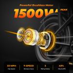 1500W Electric Mountain Bike – 33MPH Speed