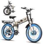 Foldable Electric Bike with Dual Motor and Fat Tires