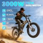 Foldable Electric Bike with Dual Motor and Fat Tires