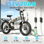 Foldable Electric Bike with Dual Motor and Fat Tires