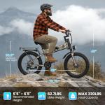Foldable Electric Bike with Dual Motor and Fat Tires