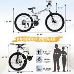Ecarpat 26" Folding Mountain Bike with Suspension