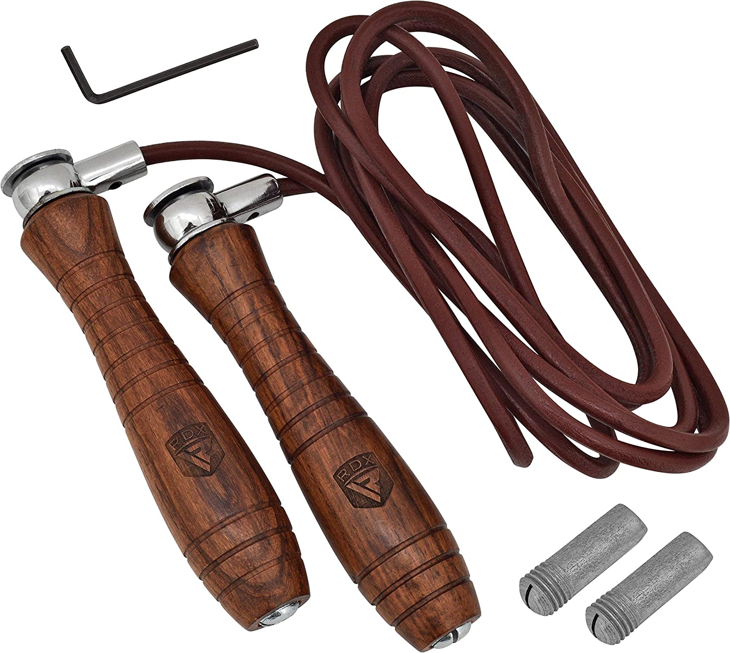 Adjustable Leather Gym Jump Rope for Boxing Fitness