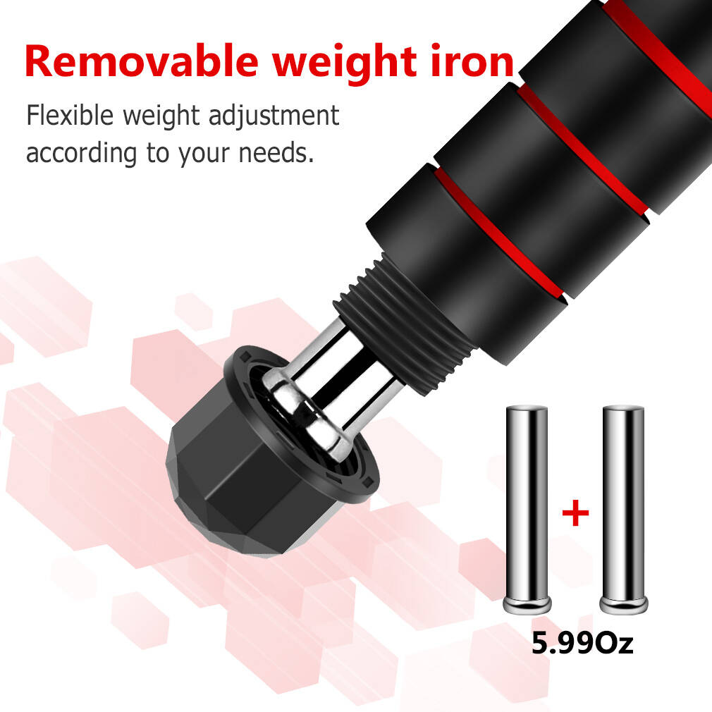 Red Adjustable Jump Rope for Fitness - 10ft
