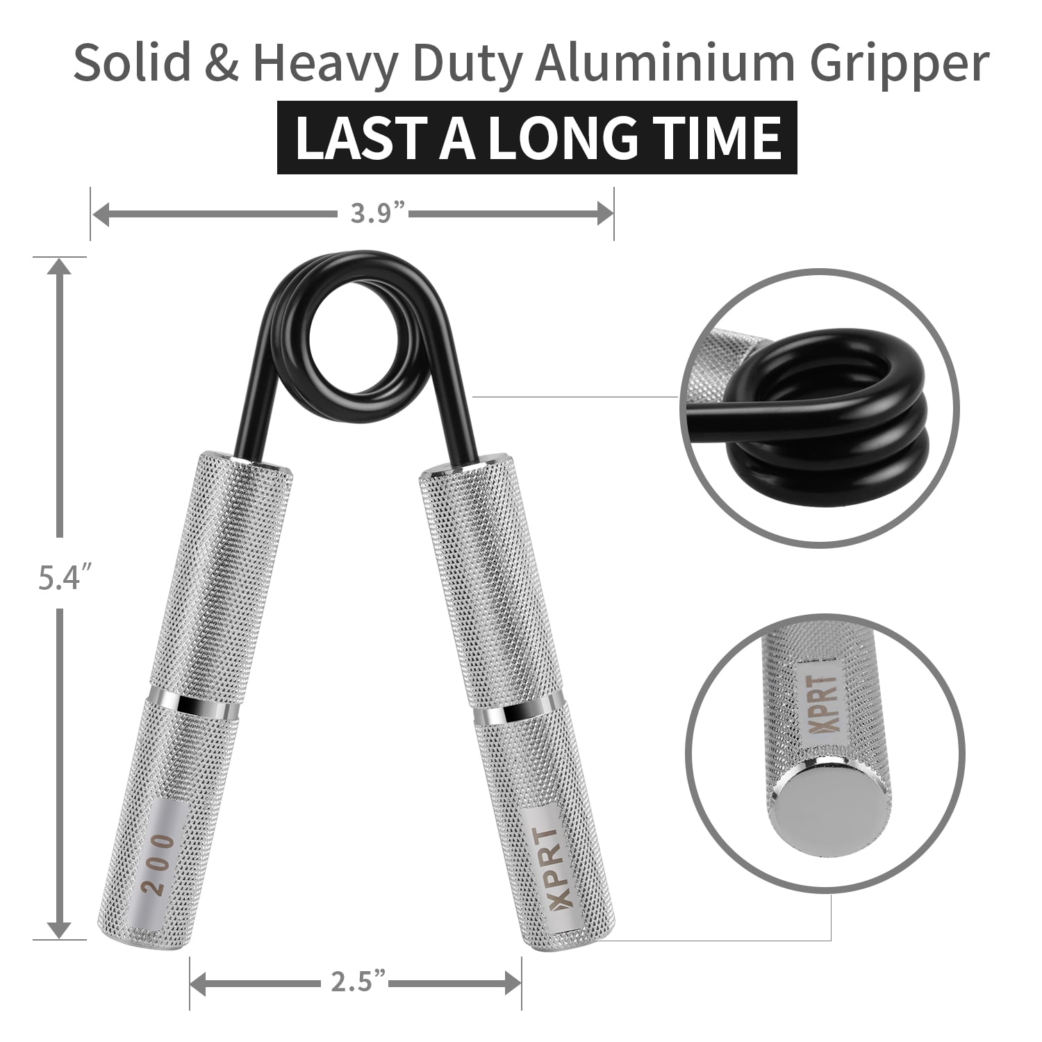 XPRT Fitness Power Gripper Set - Build Crushing Grip strength and Mobility 100/150/200 lbs