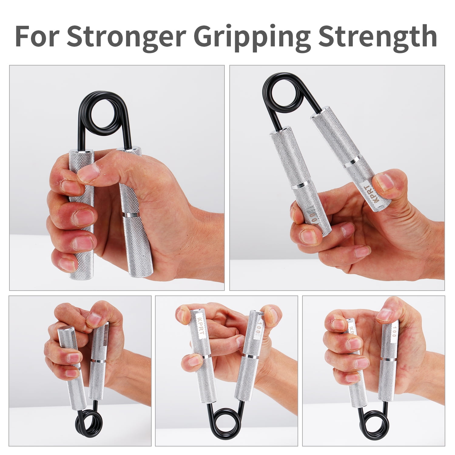 XPRT Fitness Power Gripper Set - Build Crushing Grip strength and Mobility 100/150/200 lbs