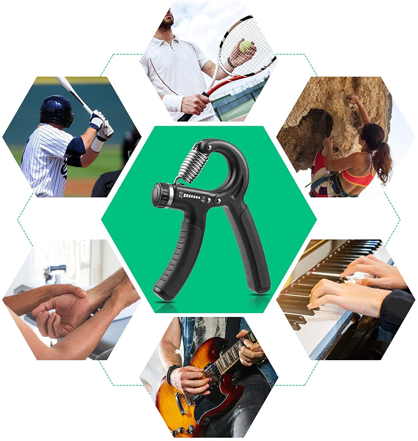 Adjustable Grip Strength Trainer for Athletes and Rehabilitation