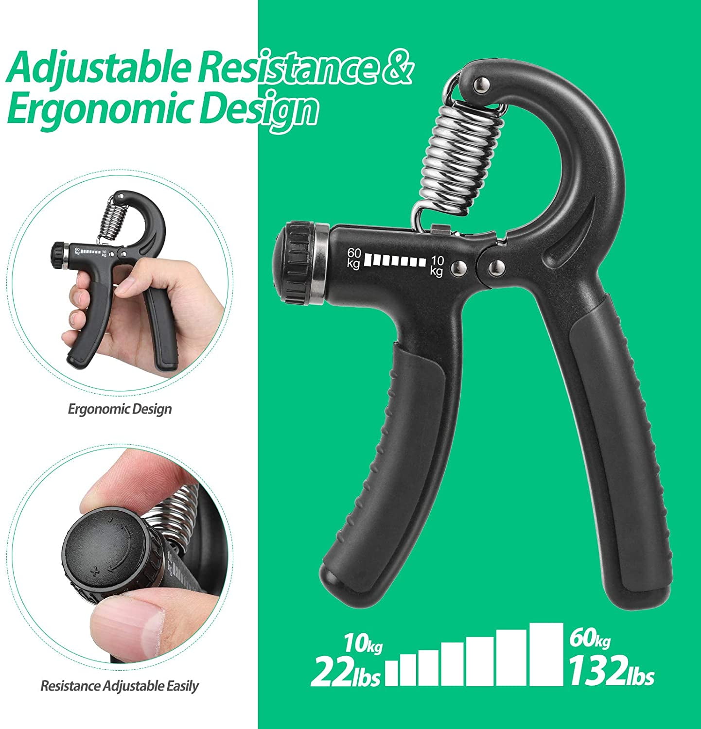 Adjustable Grip Strength Trainer for Athletes and Rehabilitation