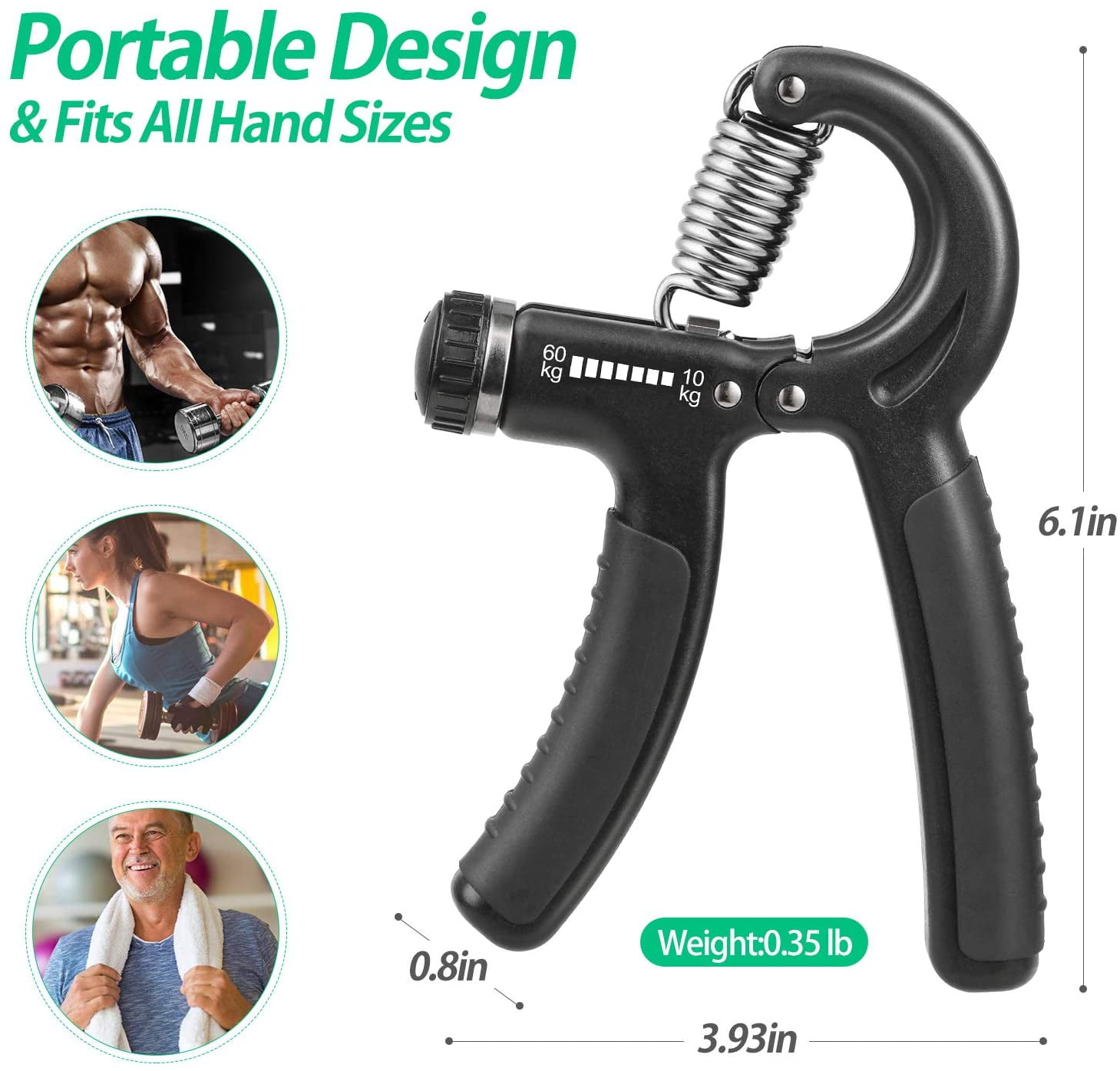 Adjustable Grip Strength Trainer for Athletes and Rehabilitation