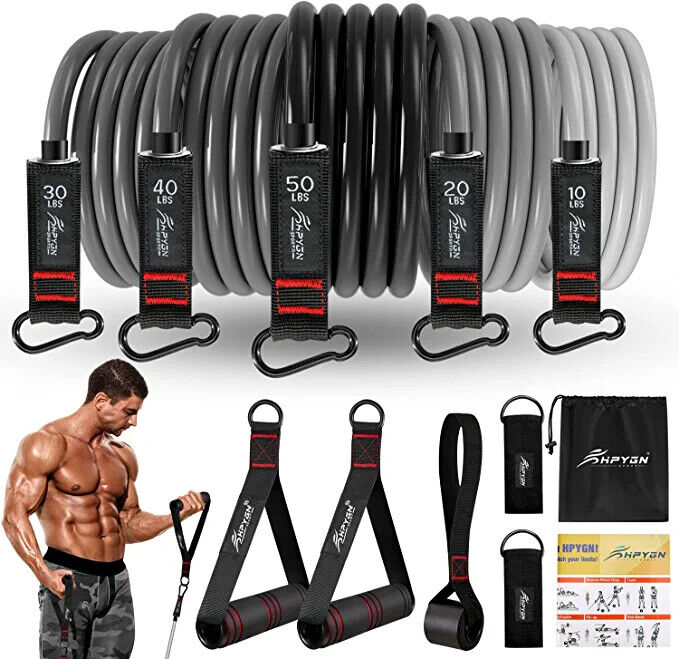 11-Piece Fitness Band Set: Pilates, Yoga, Abs Exercises