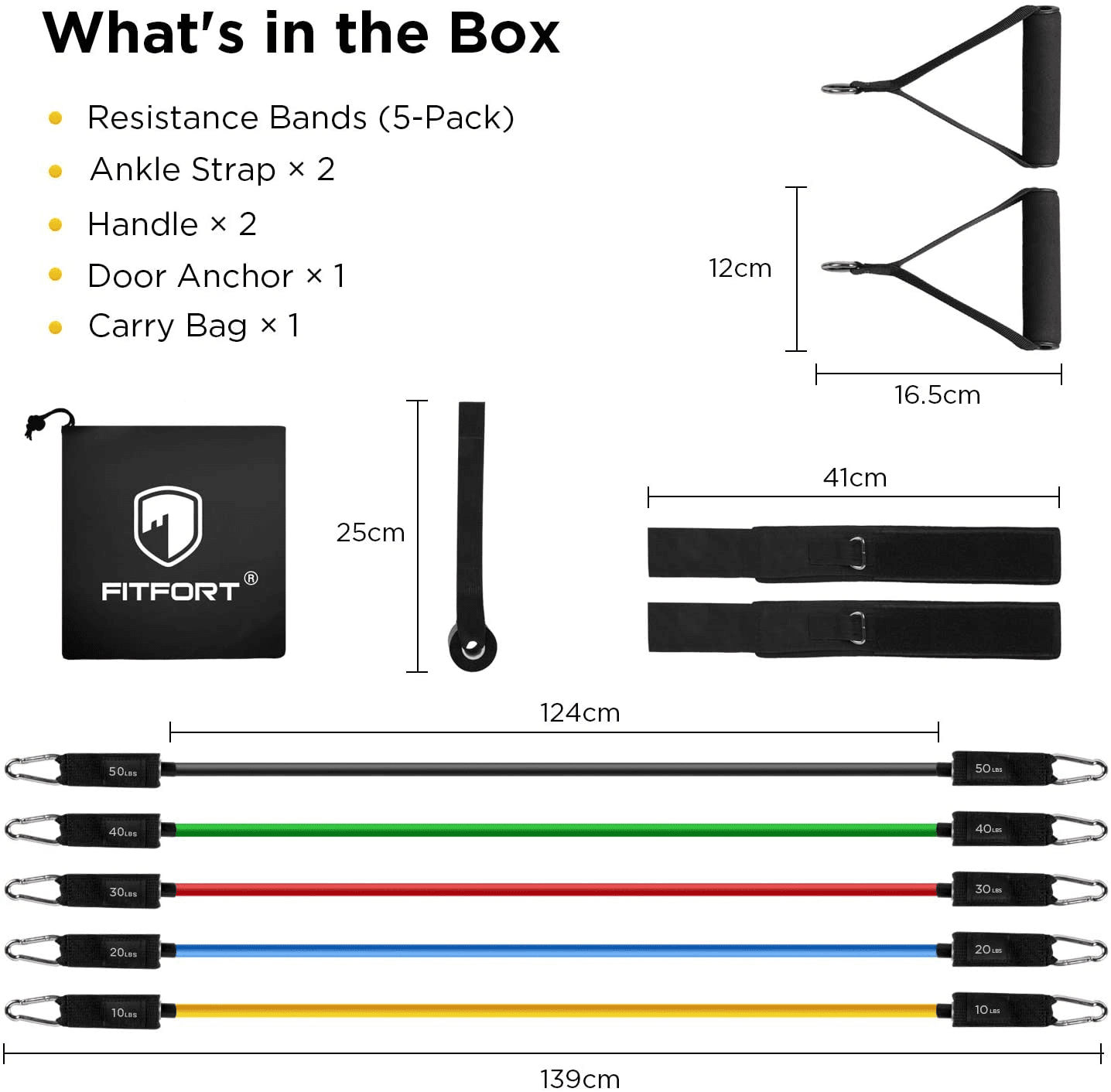 Boxing Resistance Bands - 150lb, Indoor/Outdoor, Door Anchor