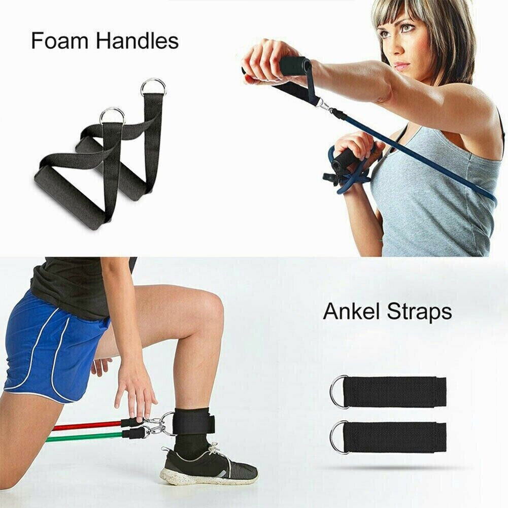 11-Piece Resistance Band Set for Yoga and Fitness