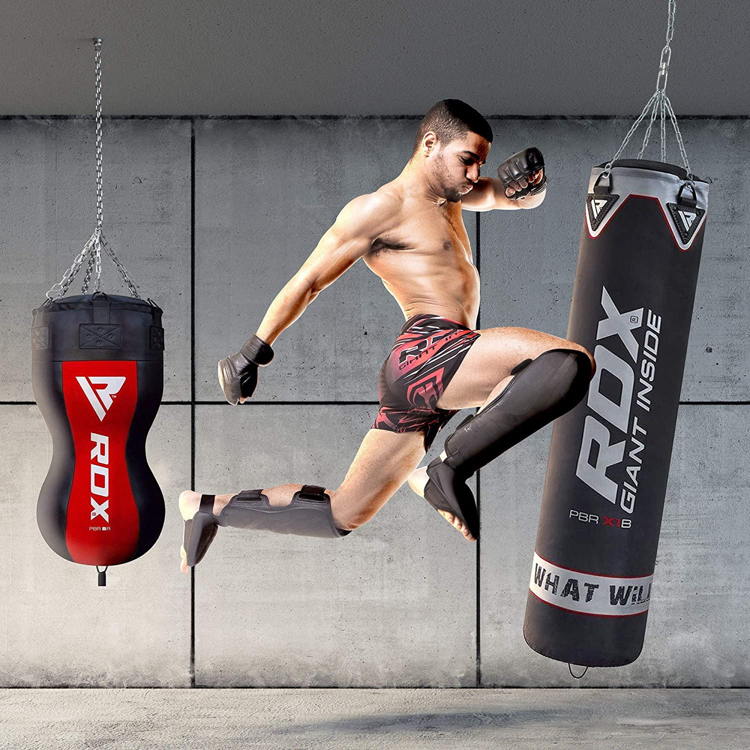 RDX Heavy Bag with Gloves and Hanging Chain, 4FT/5FT