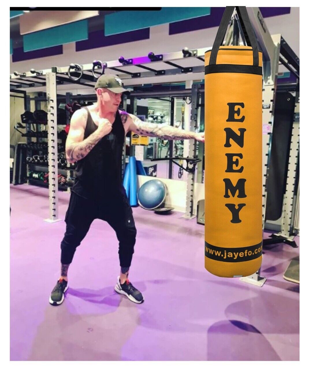 Jayefo Enemy Punching Bag - Heavy, for Boxing, Muay Thai, MMA