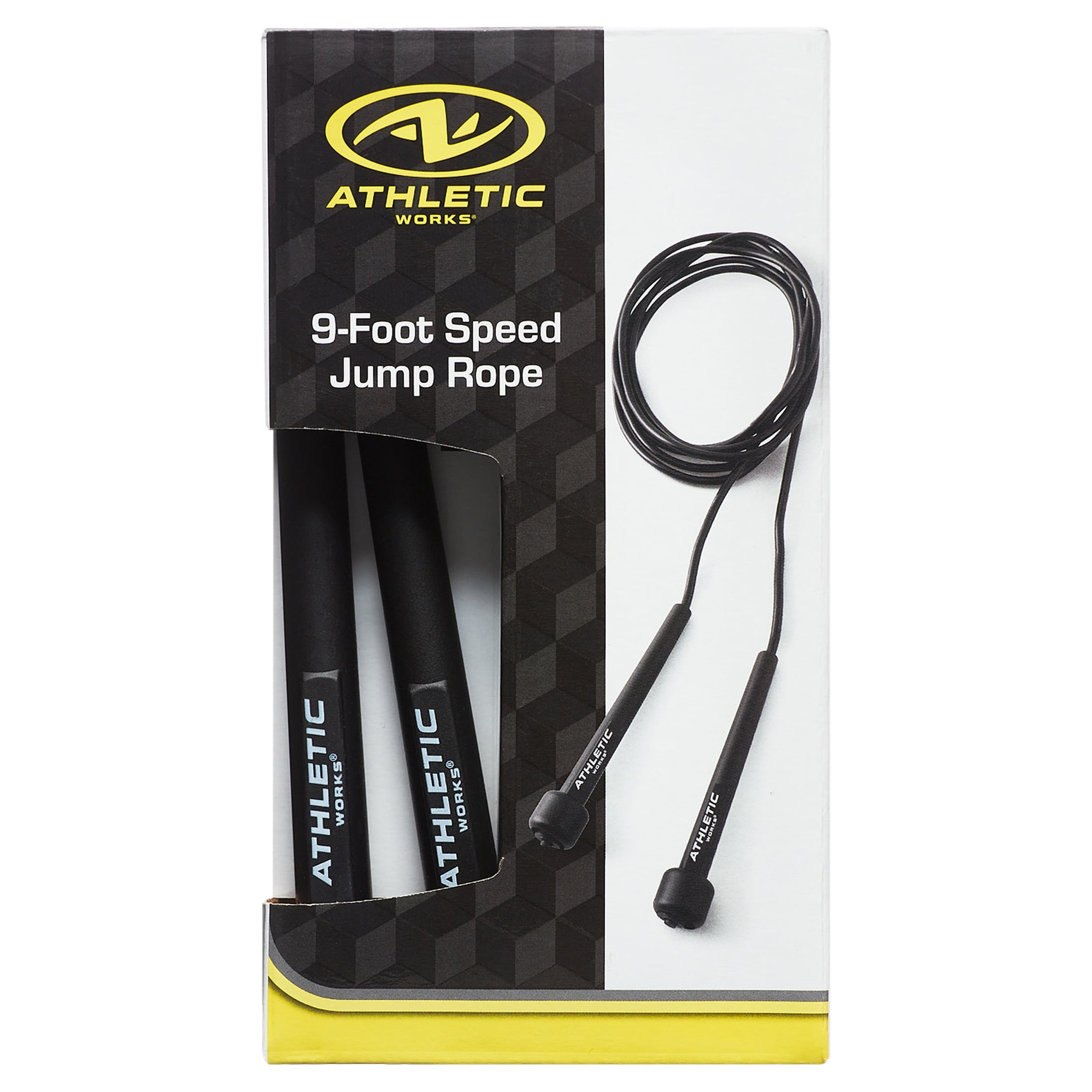 Lightweight Speed Jump Rope - 9' Length, Black
