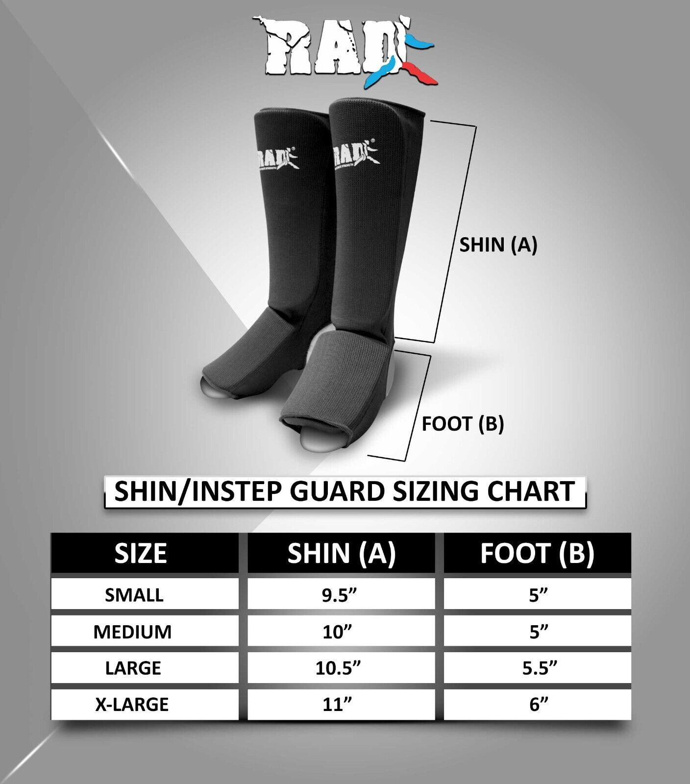 Boxing Shin Instep Protectors Guards - RAD
