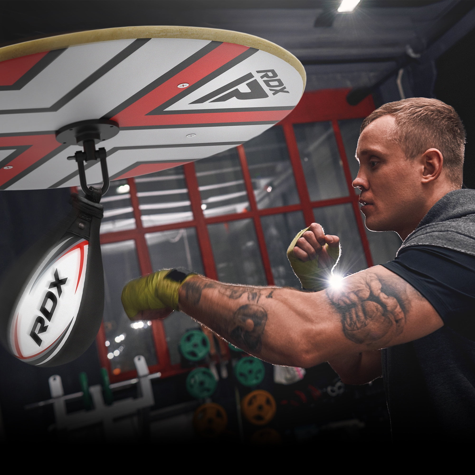 Adult RDX Speed Bag Platform - Yellow Boxing Trainer