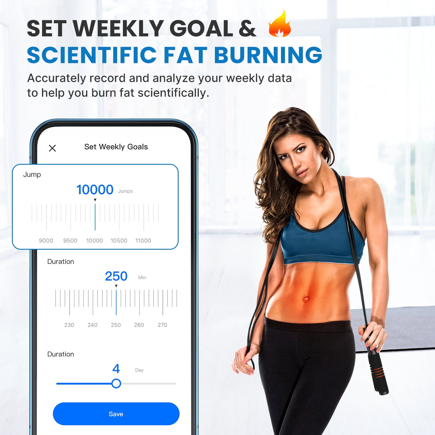 Smart Jump Rope with App Data Analysis and LCD Display