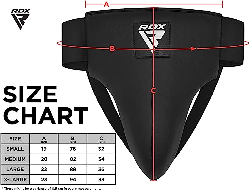 RDX Groin Protector: Boxing, Muay Thai, MMA (Black, Large)